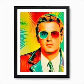 Danny Ocean Colourful Pop Art Art Print