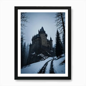 Castle In The Snow Whispers Beyond the Battlements" Art Print