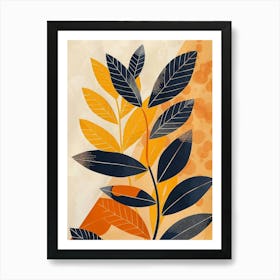 Abstract Leaves Canvas Print Art Print