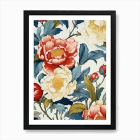 Peony Flower Wallpaper 5 Art Print