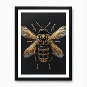Gold Bee 2 Art Print