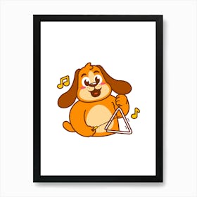 Prints, posters, nursery and kids rooms. Fun dog, music, sports, skateboard, add fun and decorate the place.7 Art Print