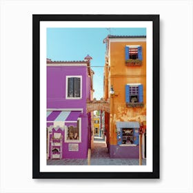 Colorful Houses In Burano, Italy Art Print