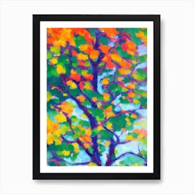 Leyland Cypress 2 tree Abstract Block Colour Art Print
