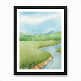 River In The Countryside oil painting Art Print
