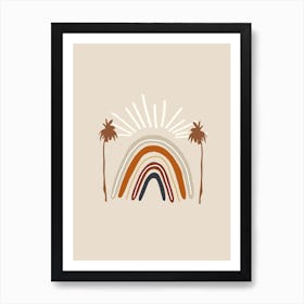 Rainbow Island Minimal Art Print