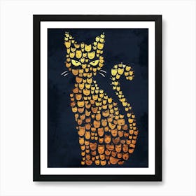 Halloween Cat Canvas Art Art Print