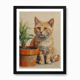 Orange Tabby Cat 8 Art Print