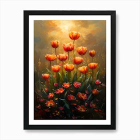 Tulips painting Art Print