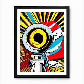 Infrared Telescope Bright Comic Space Art Print