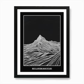 Ben Lawers Mountain Line Drawing 4 Poster Art Print