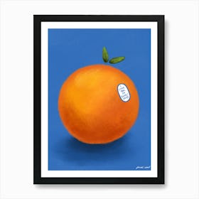 The Orange Wendy Cope Poem Art Print