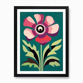 Cut Out Style Flower Art Anemone 2 Art Print