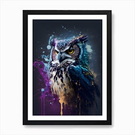 abstract owl art 2 Art Print