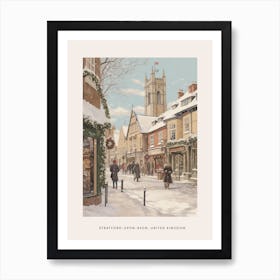 Vintage Winter Poster Stratford Upon Avon United Kingdom 2 Art Print