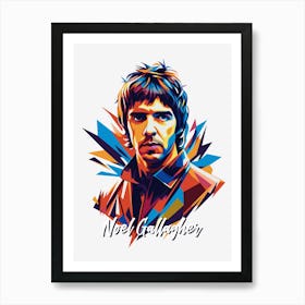 Oasis Noel Gallagher 04 Portrait Music Icon WPAP Pop Art Style Art Print