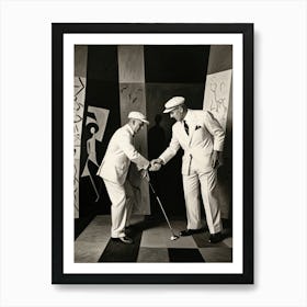 Two Men Shaking Hands Art Print