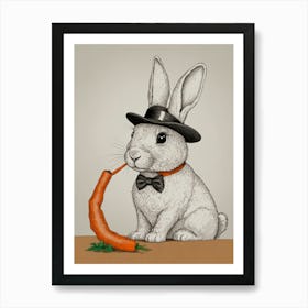 Rabbit In A Hat 5 Art Print