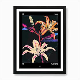 No Rain No Flowers Poster Lily 2 Art Print