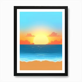 Sunset On The Beach 20 Art Print