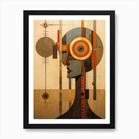 Abstract Illustration Of A Woman And The Cosmos 50 Art Print