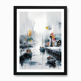Harbor Canvas Print Art Print