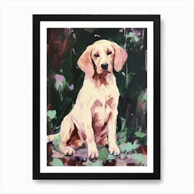 A Irish Setter Dog Painting, Impressionist 3 Art Print