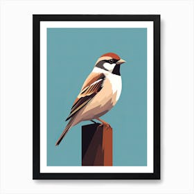 Calm Sparrow Zen Art Print