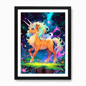 Unicorn In The Forest 25 Art Print