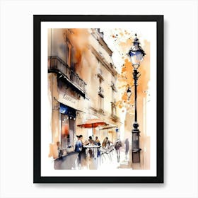 Watercolor Of Paris 3 Art Print