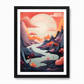 Fantasy Abstract Minimalist 7 Art Print