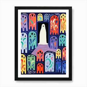 Matisse Style, Halloween Spooky 2 Art Print