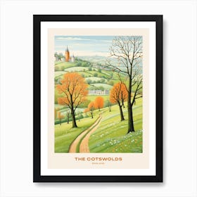 The Cotswolds England 2 Hike Poster Art Print