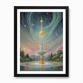 Fountain Of The Stars Art Print