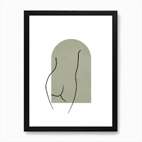 Olive Nude Figure 1 Art Print