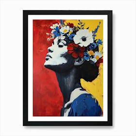 Energetic Flower Echoes, Pop Art Art Print