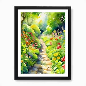 Path In The Garden Art Print