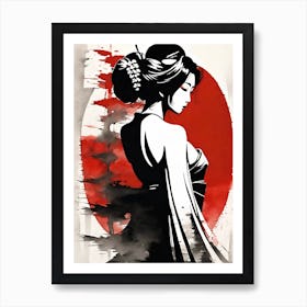 Geisha Art 1 Art Print