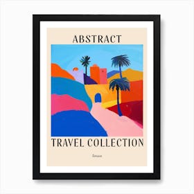 Abstract Travel Collection Poster Tunisia 1 Art Print