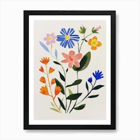 Painted Florals Lobelia 3 Art Print