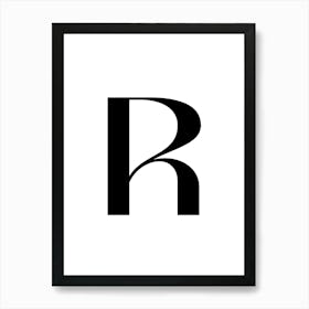 Letter R.Classy expressive letter. Art Print