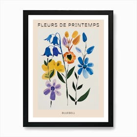 Spring Floral French Poster  Bluebell 2 Art Print