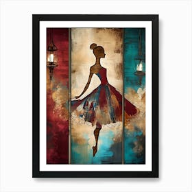 Ballerina Mural Art Print