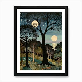 william morris Moonlight In The Forest 1 Poster