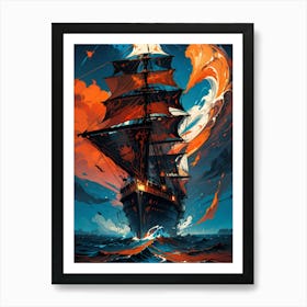 Pirate Ship 5 Art Print