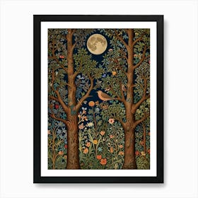 William Morris Moonlight In The Forest 11 Art Print