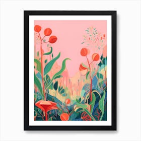 Boho Wildflower Painting Twinflower 2 Art Print