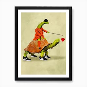 Turtle Love Art Print