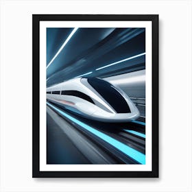 Futuristic High Speed Train Art Print