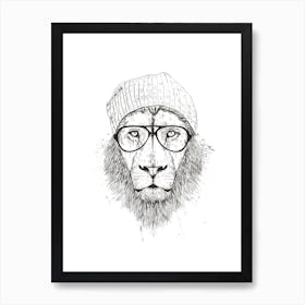 Cool Lion Art Print